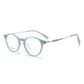 Zee Acetate Titanium Glasses Frame Oval Frames Southood Clear Green